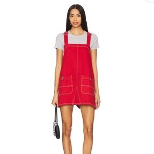 Free People We The Free Overall Smock Mini Dress in Heart Eyes Size S